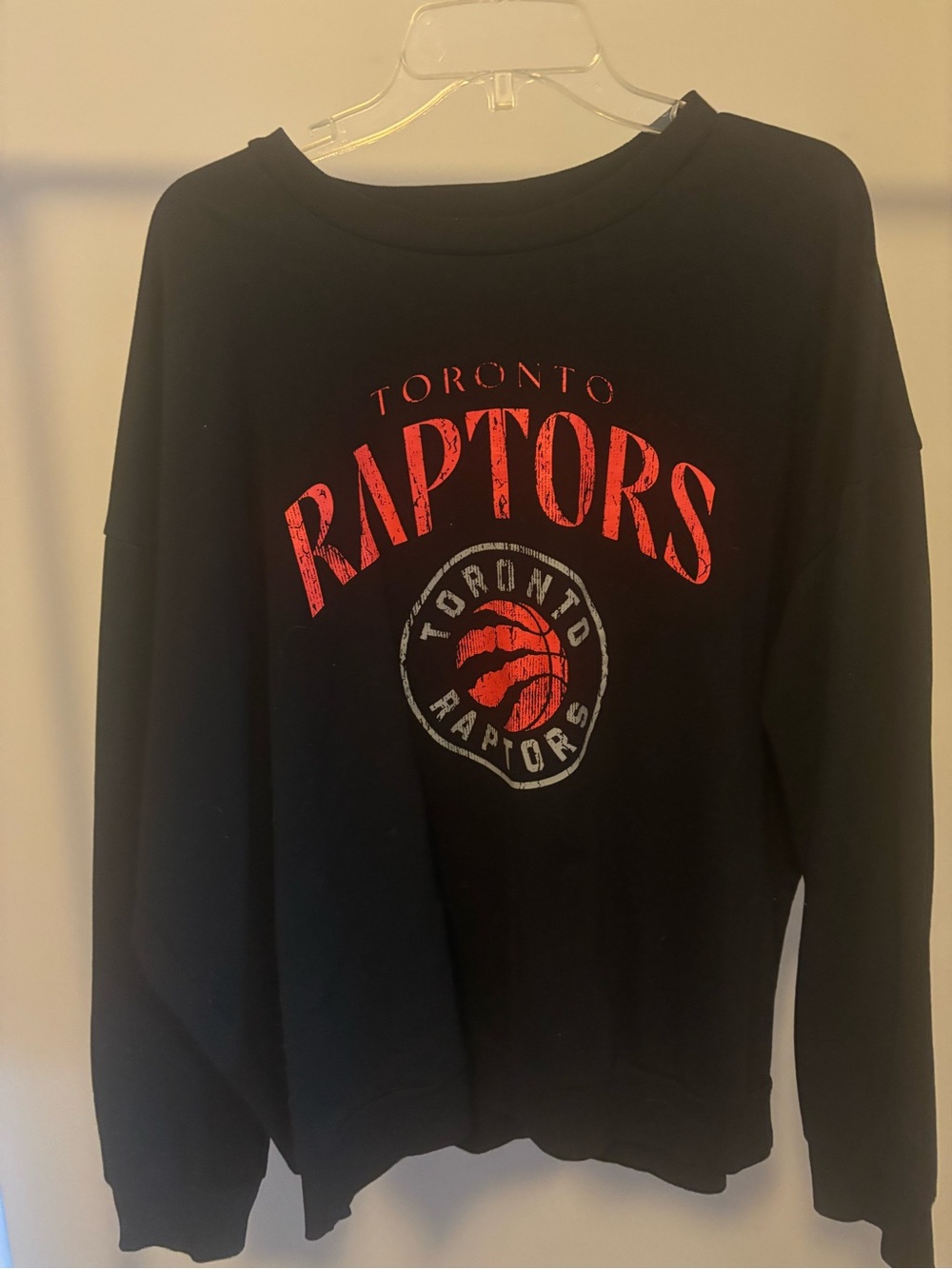 NBA Toronto Raptors Black Crewneck with Classic NBA Tag
